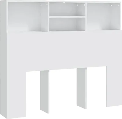 Produktbild von vidaXL Bett-Kopfteil mit Ablagen Weiß 120x19x103,5 cm