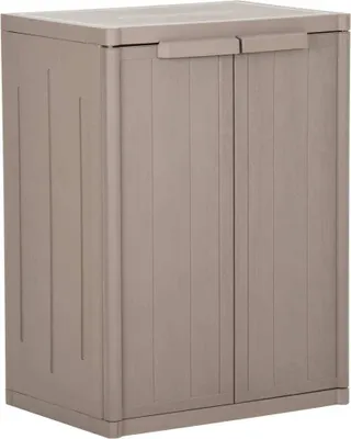 Obrázek produktu pro Zahradní úložná skříň hnědá 65 x 45 x 88 cm PP vzhled dřeva
