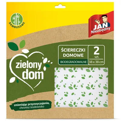 Zdjęcie produktu dla Jan Niezbędny Zielony dom Ściereczki bambusowe domowe 2szt