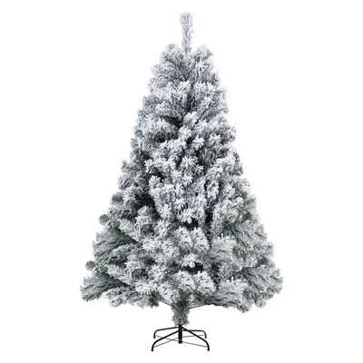Obrázek produktu pro Jopassy 150cm umělý vánoční stromek s bílými sněhovými vločkami jedle pro vánoční výzdobu, (Ø cca 95 cm), s 550 hroty a rychlým skládacím systémem