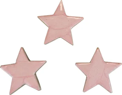 Produktbild von Rosa Holzsterne Deko Weihnachtsdeko Ø5cm 8 Stück Glanz