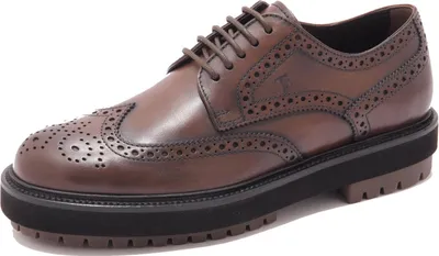 Produktbild von 5870AE scarpa uomo TOD'S derby bucature leather brown shoe man