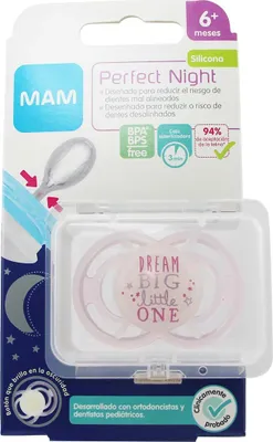 Produktbild von Mam Perfect Night Silikon 6 Monate Rosa 1 Stück