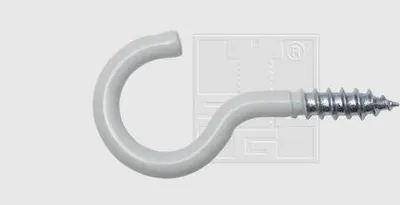 Produktbild von SWG Schraubhaken Gebogen 3,3x50/19 mm Stahl weiss 4 Stück