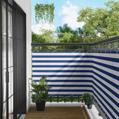 Obrázek produktu pro Balkonová clona Modrá a bílá 110 x 800 cm Oxford látka
