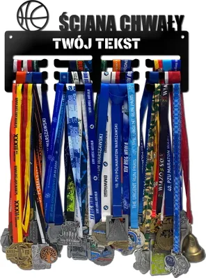 Zdjęcie produktu dla Wieszak na medale Koszykówka twoje imię dowolny tekst 118.1
