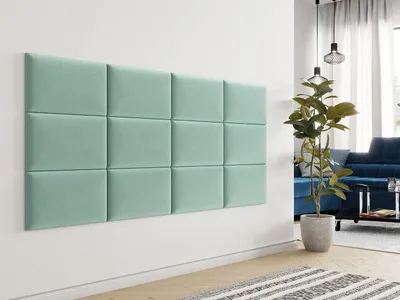 Obrázok produktu pre Čalúnený nástenný panel 50x30 PAG - tyrkysový