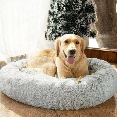 Produktbild von Kuschelbett für kleine bis große Hunde - weich und bequem - imitierter Pelz - waschbar - XS-XL