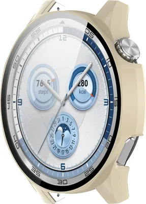 Image de Étui en plastique pour Huawei Watch GT 5 46 mm + verre de protection beige