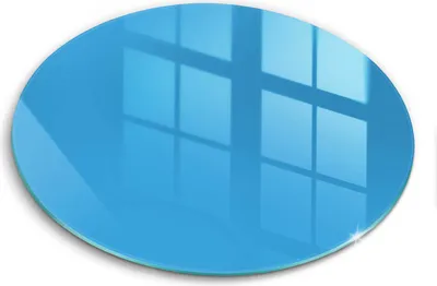 Produktbild von Glasschneideplatte - Herdabdeckplatte - fi40 cm -Schneidebrett - Spritzschutz - Blaue Farbe