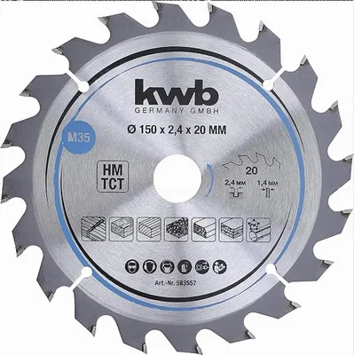 Produktbild von kwb 583557 Hartmetall Kreissägeblatt 150 x 20 mm 1 St