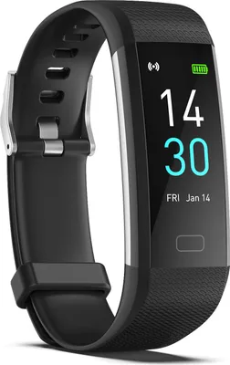 Produktbild von Neues smartes Fitness-Armband mit Blutdruckmessung, Herzfrequenzmessung, wasserdichtem Schrittzähler, Kalorienzähler, Schlafüberwachung für Kinder, Frauen und Männer, Schwarz