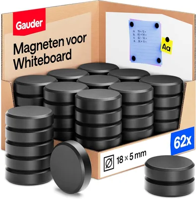 Productafbeelding van Magneten voor Whiteboard - Koelkast en Kantoor (62 st - 18x5mm)