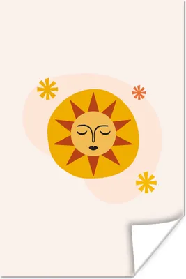 Produktbild von MuchoWow® Poster Sonne - Sommer - Abstrakt 80x120 cm - Papierdruck