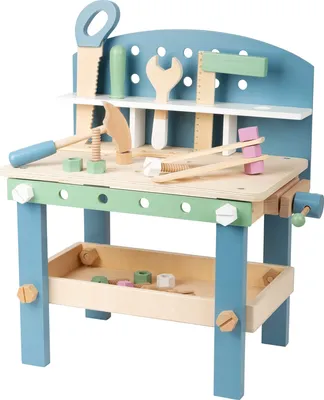 Image de Table de travail pour enfants en bois , avec outils
