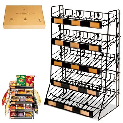 Snackregal aus Metall, 3-stufig, 38x23x55,5 cm, schwarz