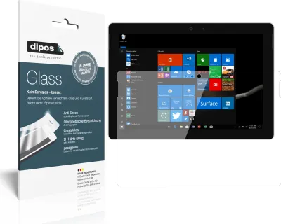 Produktbild von 2x Schutzfolie für Microsoft Surface Go 2 - Anti-Shock 9H Folie dipos Glass Kunststoffglas