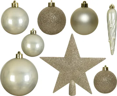 Productafbeelding van Kerstballen mix 33 st Parel Kerst Decoris