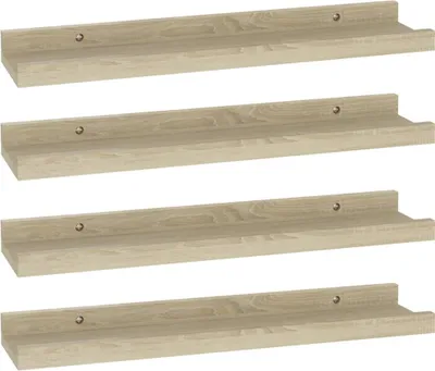 Immagine prodotto di vidaXL Wandregale 4 Stk. Sonoma-Eiche 40x9x3 cm