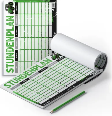 Produktbild von itenga Stundenplan Block 25 Blatt Motiv TRAKTOR DIN A4