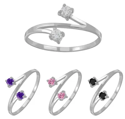 Produktbild von Silber Ring mit Zirkonia 54 (17.2 mm Ø) Weiß