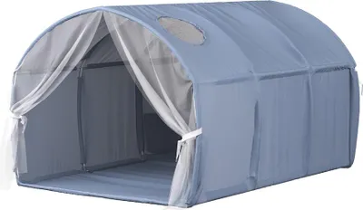 Produktbild von Tunnelzelt Vitalispa Kubby Blau 100 x 80 cm mit Fenster und Netz, Model 55819