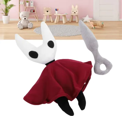 Image de Chevalier en peluche, doux, mignon, à collectionner, figurine en tissu doux pour la peau pour les fans de jeux, Hornet