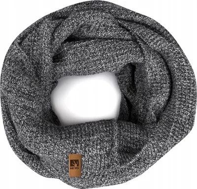 Immagine prodotto di Sciarpa Tubolare Uomo Heyo Invernale Elegante Calda Grigio Chiaro 60x42cm