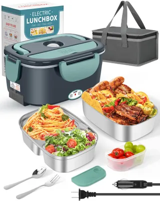 Elektrische Lunchbox 2-in-1, 80 W, 1,5 l, Edelstahl