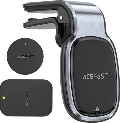 Image de Support de téléphone magnétique pour voiture Acefast pour grille d'aération - Gris
