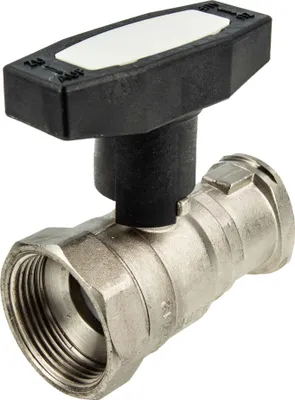 Produktbild von tecuro Pumpenkugelhahn 1 1/4 Innengewinde x Flansch (1 1/2 -DN 25) mit ISO-T-Griff