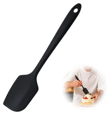 Silikonspatel 29 cm, hitzebeständig bis 250 °C, schwarz
