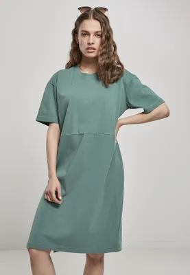 Immagine prodotto di Dámské tričko Urban Classics Ladies Organic Oversized Slit Tee Dress paleleaf - L
