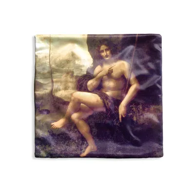 Obrázek produktu pro MuchoWow® Povlak na polštář - 40x40 - Svatý Jan na poušti - Leonardo da Vinci - Dekorační povlak na polštář