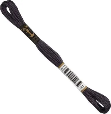 Obrázok produktu pre Kotva Sticktwist 8 m, antracitová, bavlna, farba 401, 6 nití