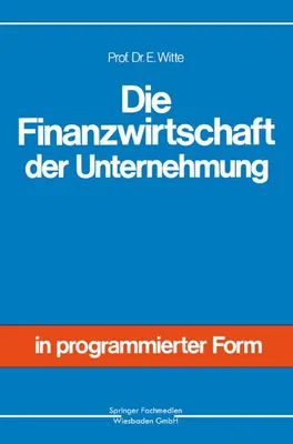 Obrázek produktu pro Die Finanzwirtschaft der Unternehmung