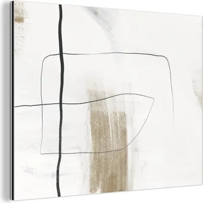 Obrázok produktu pre Nástenná dekorácia Kovový kovový obraz Wall Art 40x30cm Farba - čierna - biela Muchowow Hliníkové obrazy
