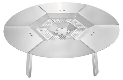 Image de VEVOR Répartiteur de chaleur pour brasero, φ 635x254 mm Protection thermique feu de camp ronde pour brasero à bois, répartiteur de chaleur en inox 304, couvercle de brûleur amovible, accessoires de camping