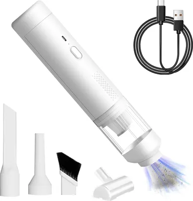 Produktbild von Kabelloser Handstaubsauger, 2-in-1-Autostaubsauger mit 15000 PA Saugleistung, wiederaufladbarer tragbarer Mini-Staubsauger mit Digitalanzeige für Büro, Tierhaare