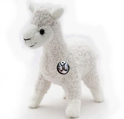 Produktbild von Lama Alpaka Kuscheltier weiß Plüschtier 20 cm stehend KARMA
