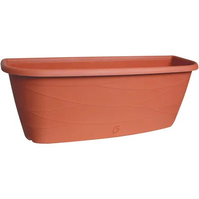 Produktbild von Geli Blumenkasten MAYA Terracotta 50 cm mit Bewässerung & Haltern - Kunststoff
