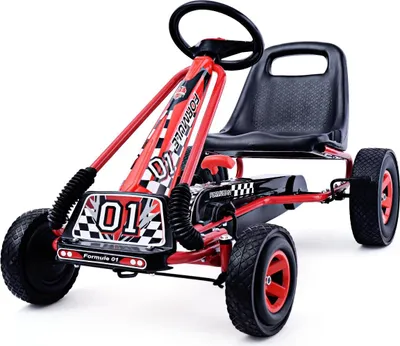 Immagine prodotto di GoKart a pedali per bambini, sedile regolabile, rosso