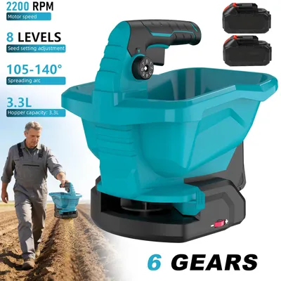 Obrázek produktu pro Elektrický set pro setí a hnojení – ruční ovládání – automatický provoz – 6 rychlostí – velká kapacita – dobíjecí – 2 baterie