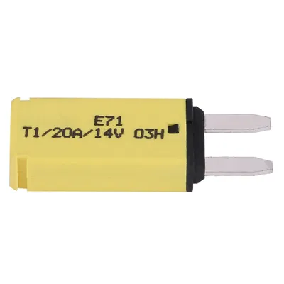 Image de 14V DC Réinitialisation automatique mini coupe-circuit lame fusibles pour voiture camion bateau RV 20A jaune
