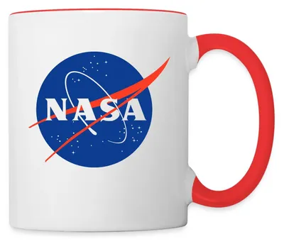 Produktbild von Spreadshirt NASA Classic Logo Tasse Zweifarbig, One size, Weiß/Rot