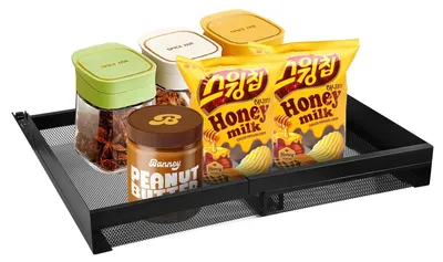 Obrázek produktu pro Teleskopický výsuvný organizér do kuchyňské zásuvky – organizér do zásuvek – samolepicí montáž bez vrtání – nastavitelná délka – velikost B – barva B