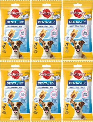 Produktbild von PEDIGREE® DENTASTIX™ Daily Oral Care Beutel Klein 5-10kg 6 x 7 Stück