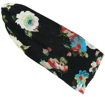 Produktbild von Damen Haarband oder Stirnband in 5 Farben mit Blumen