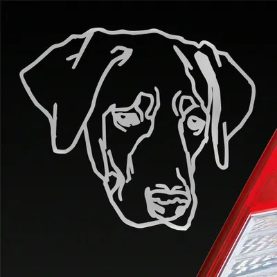 Produktbild von Auto Aufkleber Labrador Labi Labbi Hund Dog 12x10 cm Silber Sticker Heckscheibenaufkleber
