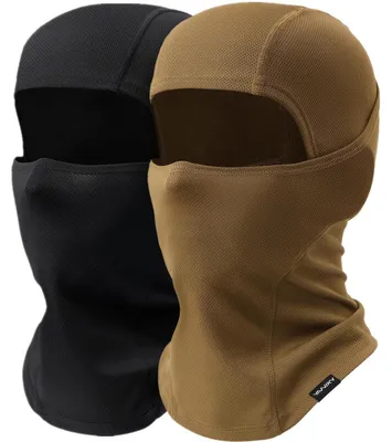 Immagine prodotto di Scaldacollo traspirante con protezione UV, passamontina per uomo e donna, colore nero e marrone